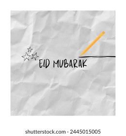 A collection of Eid al-Fitr greetings in the form of simple, aesthetic illustrations and containing several icons. You can see the writing entitled Eid Mubarak which is very beautiful and charming