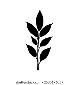 A collection of eight silhouettes of evergreen trees, arranged in a grid format. Each row features distinct designs with varying heights and densities of trees, creating a layered forest effect. 