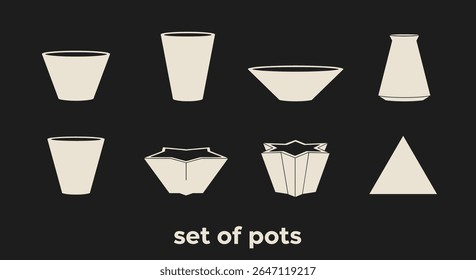 Collection of Eight Unique Pot Designs and Plant Vessels for Home Garden Aesthetics