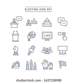 COLLECTION OF ELECTION LINE ICONS