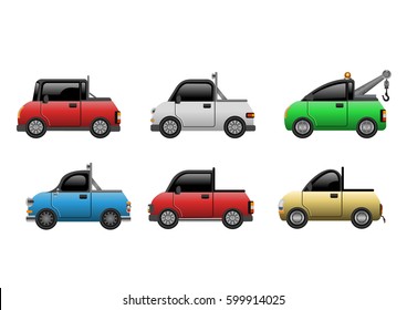A collection of electric pickups. Vector Illustration