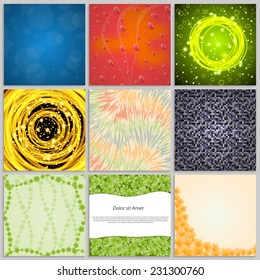 Collection elegant abstract backgrounds. Vector illustration.