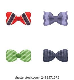 Collection of elegant bow ties in various patterns and colors suitable for formal attire