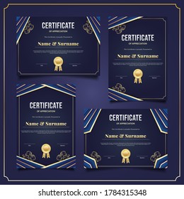 Collection of Elegant Certificate Templates with Luxury Ornaments