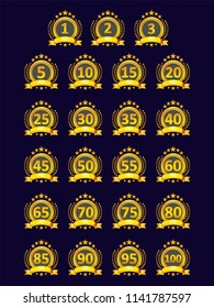 Collection of elegant golden badge design.