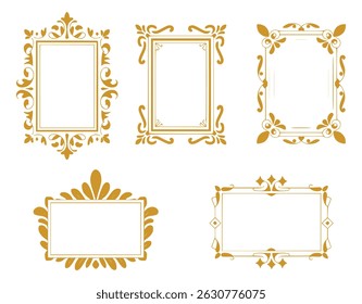 Collection of elegant golden frame designs