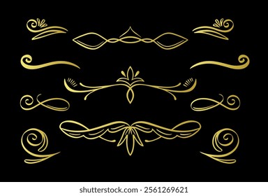 Collection of elegant ornaments art