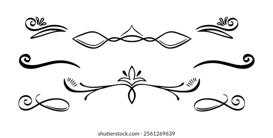 Collection of elegant ornaments art