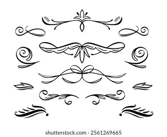 Collection of elegant ornaments art