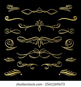 Collection of elegant ornaments art