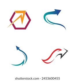 collection of elegant simple logos and arrow symbols vector illustration