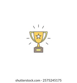 A collection of elegant trophy icons, symbolizing success and recognition, ideal for award apps, gaming achievements, sports branding, and competitions