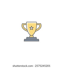 A collection of elegant trophy icons, symbolizing success and recognition, ideal for award apps, gaming achievements, sports branding, and competitions