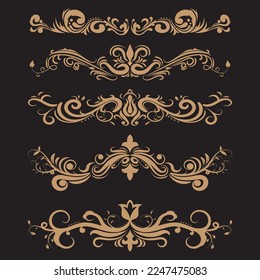 collection of elegant vintage borders