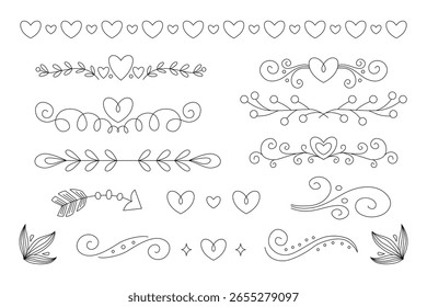 Colección de Elementos de decoración de boda elegante