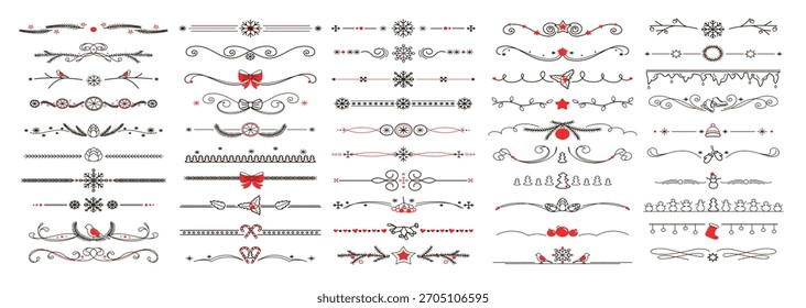 Collection of elegant winter vignettes. Abstract patterns for decorating covers, books, postcards.