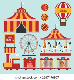 Vintage Carnivalfun Fair Template Vectorillustration Stock Vector ...