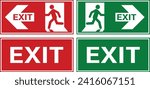 Collection Emergency fire exit sign, Emergency exit, Emergency Exit sign board, Green and red emergency exit sign, Fire sign  