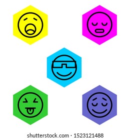 a collection of emotion images of various unique shapes