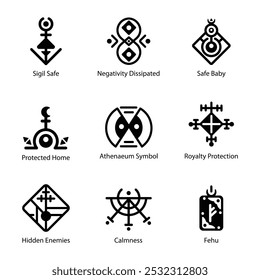 Coleção de ícones de sinais Empath 

