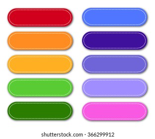 Collection of Empty Buttons with Place for Your Text