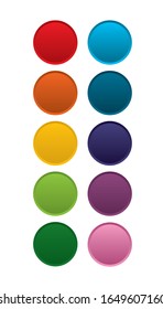 Collection of Empty Circular Buttons with Place for Your Text