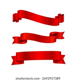 Collection of empty ribbon label element banner design