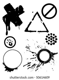 Collection of empty rubber stamps for your text. See other rubber stamp collections in my portfolio.