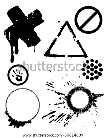 Collection of empty rubber stamps for your text. See other rubber stamp collections in my portfolio.