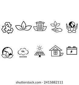 collection of energy saving logo designs suitable for nature, business, science, symbol themes