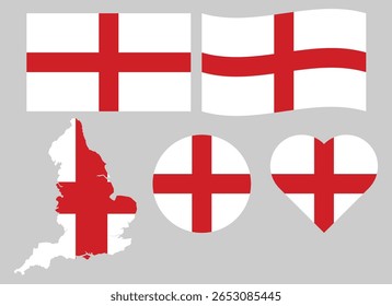 Coleção de Bandeiras da Inglaterra Europa País