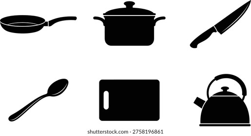 A collection of essential kitchen utensils and cooking equipment for everyday use