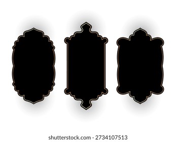 Kollektion von ethnisch-islamischen Fensterformrahmen Designs Vektor