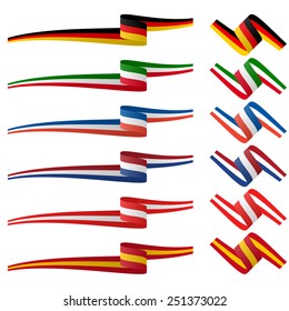 collection - european country flag banners