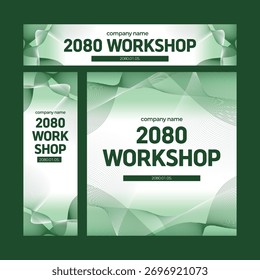 Coleção de banners de eventos por tamanho