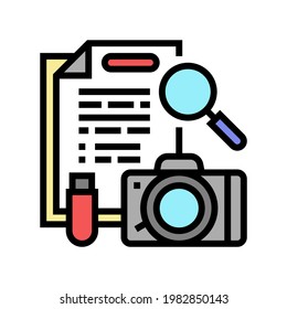 collection of evidence color icon vector. collection of evidence sign. isolated symbol illustration