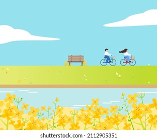 Eine Kollektion spannender Illustrationen aus der Frühlingslandschaft.