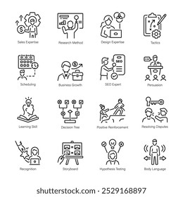 Collection of Expertise Linear Icons 

