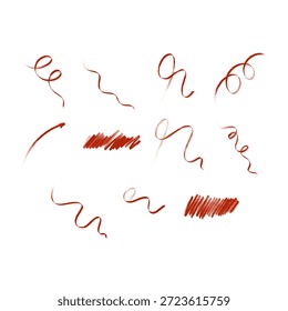Uma coleção de pinceladas pintadas à mão expressivas com curvas orgânicas e texturizadas, perfeito para realces, acentos, elementos caligráficos, gráficos modernos e composições visuais criativas.