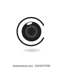 Collection of eye logos, symbols and icons. Concept vector illustration