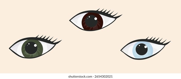 Colección de ojos. Ilustración vectorial de concepto