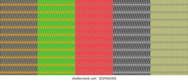 imagen vectorial de patrón ondulado. hay varias opciones de color que se pueden cambiar, editar. Esta imagen vectorial ondulada se puede utilizar para varios medios.