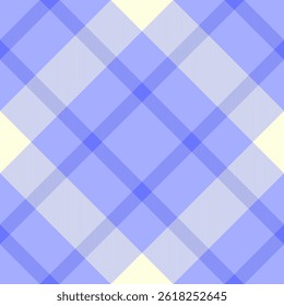 Collection fabric pattern plaid, graphic background vector tartan. Kind seamless texture textile check in blue and light yellow colors palette.