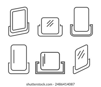 Collection of face mirror graphic icon