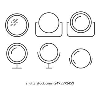 Collection of face mirror graphic icon