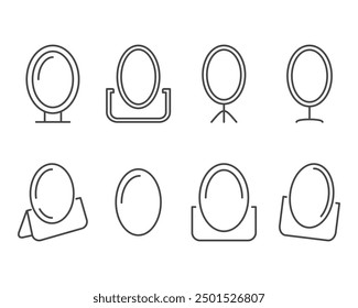 Collection of face mirror graphic icon