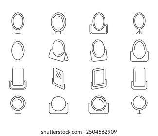 Collection of face mirror graphic icon