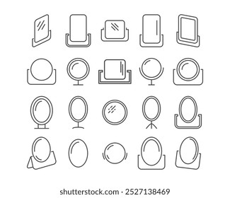 Collection of face mirror graphic icon
