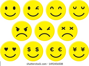Collection of facial expression icons