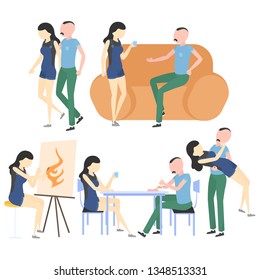 Collection of family daily activities